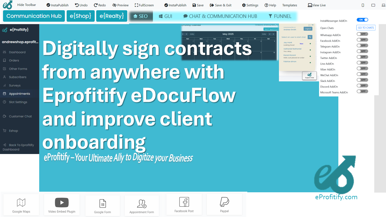 Digitally sign contracts from anywhere with Eprofitify eDocuFlow and improve client onboarding